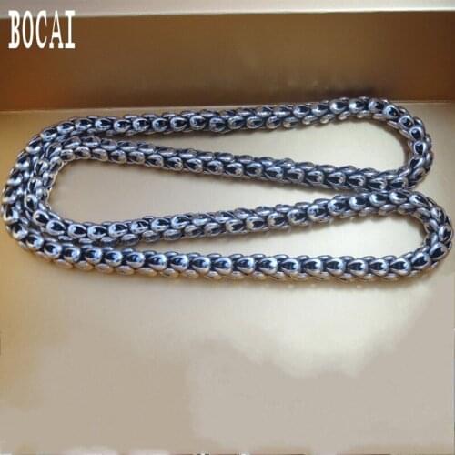 Thai silver necklace for Men exclusive design New s925 pure silver jewelry domineering dragon scale chain mens silver necklace