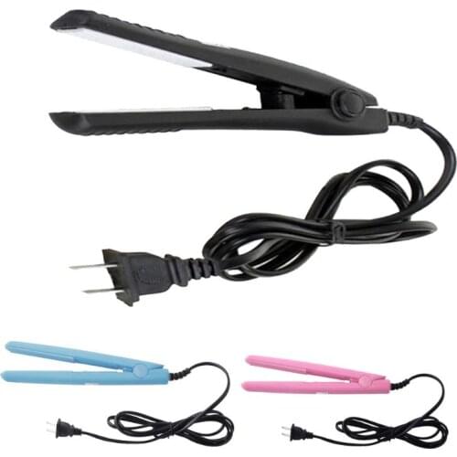 Portable Mini Hair Straightener Flat Iron Curler Ceramic Tourmaline Plates Easy DIY hair styling tools