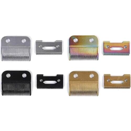 Professional Adjustable 2 Hole Replacement Blades Set Ceramic Moving Cordless Hair Clipper Trimmer Razor Cutter Head for Wahl 85