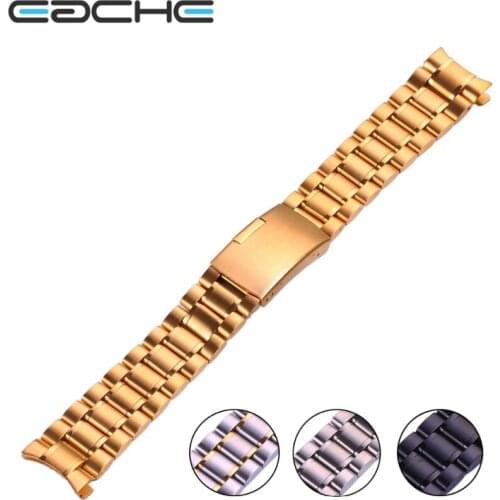 Solid Stainless Steel Watch Band straps Curved Head 18mm 20mm 22mm 24mm hot sale