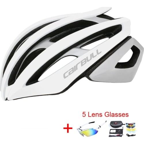 Ultralight DH MTB Bicycle Helmet with 5 Lens Glasses Aerodynamic Racing Cycling Helmet Outdoor Sports Mountain Road Bike Helmet