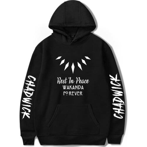High Quality Print Chadwick Boseman Hoodies Sweatshirts Mens Boys Casual Tracksuits Hoodie Chadwick Boseman RIP Oversized Hoody