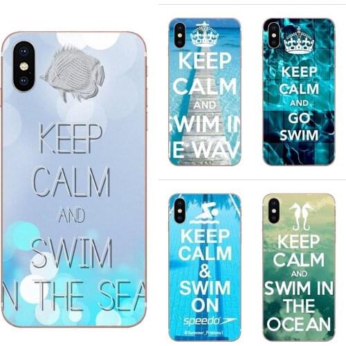Keep Calm And Go Swim TPU Protector Phone Cases For Huawei Honor 10 10i 20 20i 8S lite Y9 Prime Y7 2019 Y5 2018 p40 lite pro