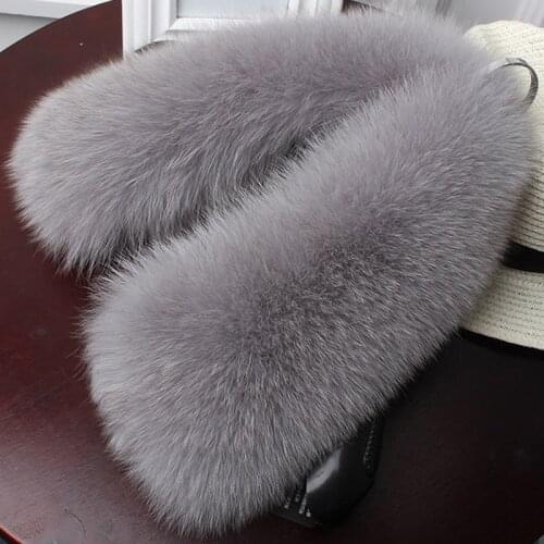 Real Fox Fur Collar Women Short Scarf Winter 100% Genuine Natural Fox Fur Scraves Neck Warm Fur square Collar Luxury Muffler