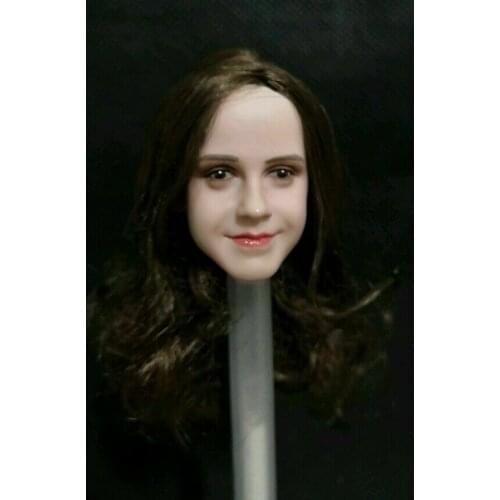 1/6 Head Carving Little Girl Brown Hair Head Sculpt Model Fit 12" TBL Pale Figure Body