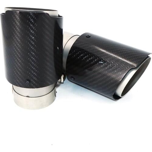 1pcs exhaust pipe modified carbon fiber twill bright material exhaust tail throat 304 style 170mm length tail nozzle DZ014