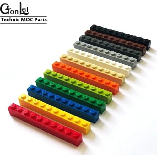 10Pcs/Lot MOC Parts Thick Brick 1x10 Plate Element 6111 MOC Building Blocks Bricks LOGO Enlighten DIY Educational Children Toys