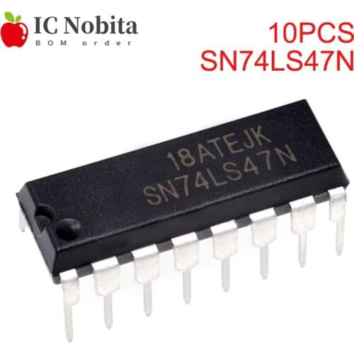 10PCS SN74LS47N DIP-16 HD74LS47P 74LS47N DIP16 74LS47 New