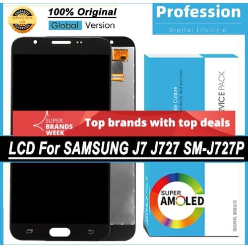 100% Original 5.5'' Display for Samsung Galaxy J7 J727 SM-J727P J727V LCD Touch Screen Digitizer Repair Parts + Service Pack
