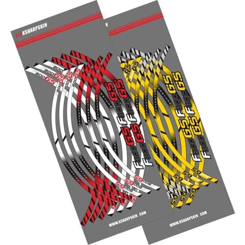 12X Motorcycle outer Rim sticker stripe wheel accessories Decorative reflective decals Suitable for BMW F800GS f800 gs
