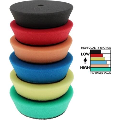 3-inch high-quality bevel round polishing wheel, 6 sponge polishing balls, used for car polishing and waxing parts
