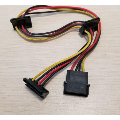 4Pin IDE Molex to 3-Port SATA Power Extension Cable 18AWG for Hard Drive HDD SSD PC Server DIY 40cm