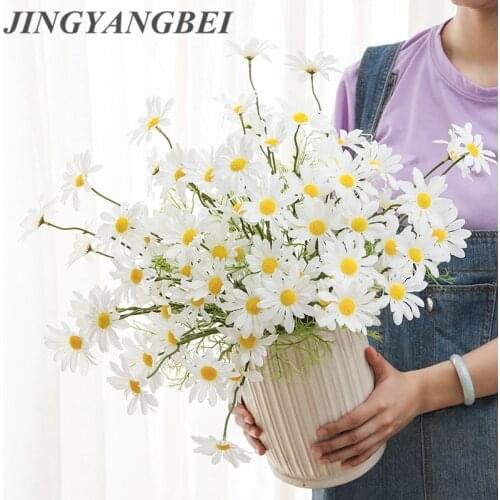 5 Heads Daisy Bouquet Holland Chrysanthemum Artificial Flowers Home Wedding Party Decoration Fake Flores Wall Flower Christmas