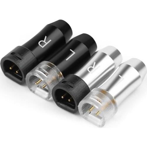 5pairs 2PIN Earphone DIY Wire Connector For IE8 IE8I IE80 DIY HiFi Headset Aluminum Alloy Metal Adapter 0.78 Socket Audio Jack