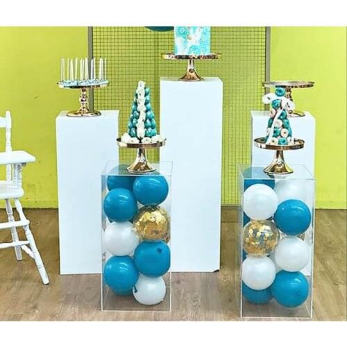 Acrylic Stand flower clear vase wedding table centerpieces crystal folding column pillar road lead balloons crafts decorations