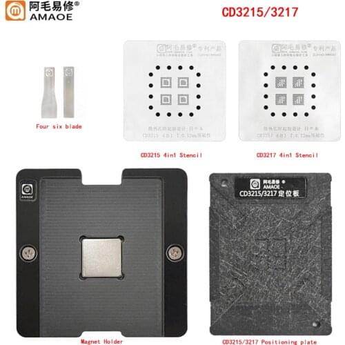 Amaoe CD3217 CD3217B12 TPS65982 CD3215 CD3215C00 BGA Reball Kit 4in1 for Mac Pro Repair Mainboard A2159 A1989 A1990 A17