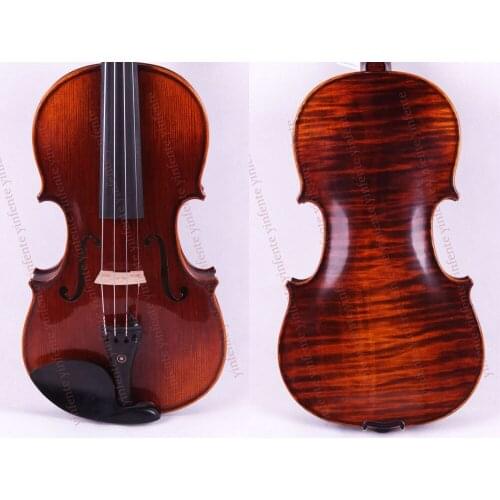 Free Shipping 4/4 Violin Flame Maple Back Antique Varnish Spruce Master Powerful Sound Pro