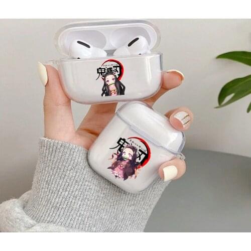 Cute Demon Slayer Matte Transparent TPU Bluetooth Earphone Airpods Cover for Airpods 2 Airpods1 Airpods pro Japan Anime cover