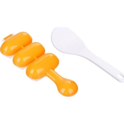 17X3.5cm ABS Childrens Cartoon Rice Ball Mold Set Infant Food Supplement Round Rice Ball Spherical Kitchen Tools