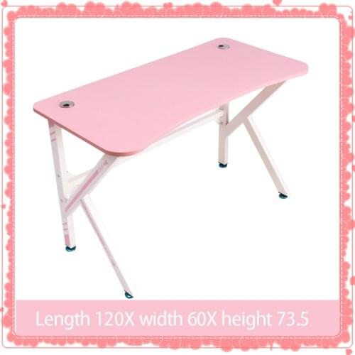 2021 new hot sale gaming table 120x60x73.5cm pink K-shaped game table computer desk office girl cute bedroom writing desk