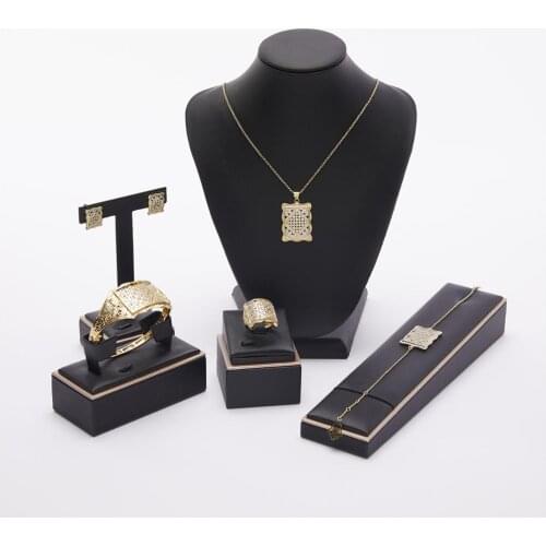 Morocco hot selling accessories wedding jewelry set for women fashion jewelry set copper high quality jewelry set