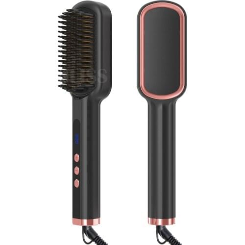 Multifunctional Heat Hair Comb Curling Iron Hair Volumizing & Straightening Brush Straighten Hair Curler Quick Styling Tool