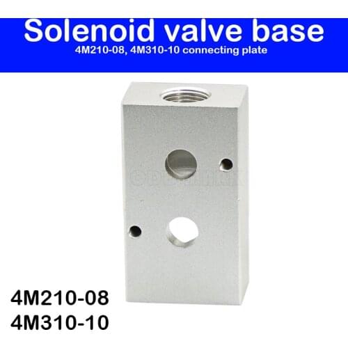 Surface mounted solenoid valve 4M210-08 4M310-10 installation bottom plate busbar connection plate