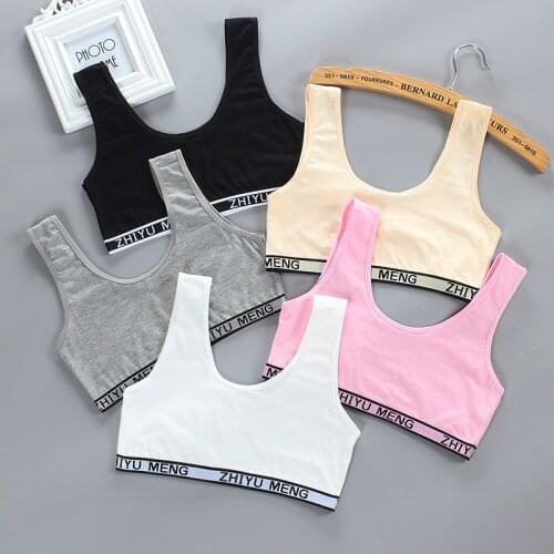 Underwear Girls Bra Children Underpants Vest Cotton Wrapped Bra Students' Double Layer Summer Tops For Girls Tank Top Clothes