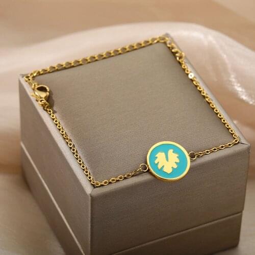 2021 new Hypoallergenic Golden stainless steel round drip bracelet Luxury Gift To Girlfriend