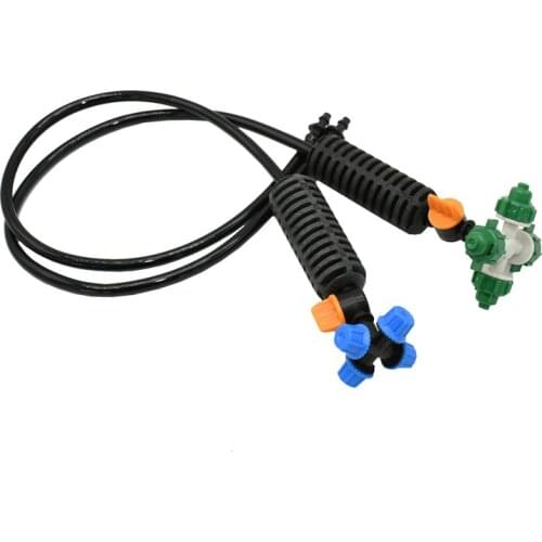 Greenhouse Hanging Fog nozzle Cross Atomizing Sprinkler nozzle mist water sprayer Irrigation Garden Greenhouse 1set