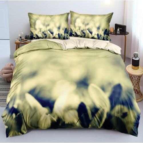 Green Leaves Bed Linen Floral Bedding sets Duvet cover set Quilt case and Pillowcase 200x200 King Queen Full Double Bedspreads