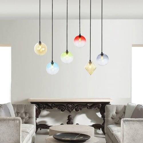 Nordic Modern Simple Colorful Pendant lights G4 With Light Source Hanging Lamp Bedroom kitchen Restaurant Home Decor Fixtures