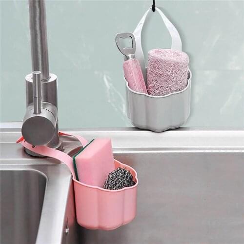 Kitchen Sink Drain Rack Sponge Soap Debris Rack Plastic Hanging Storage Basket Faucet Organizer Shelf Portable Home Kitchen Tool