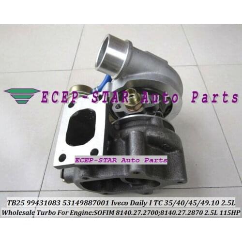 TB2509 53149707001 466974-0005 466974-0006 94861050 Turbo Turbocharger For IVECO Daily 35.10 40.10 45.10 49.10 2.5L 8140.27.2700