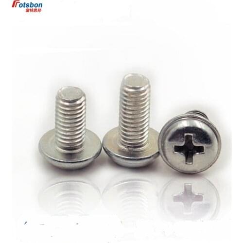M3/M4/M5 Cross Recessed Pan Head Screws With Collar Tornillo Pad Screw Stainless Steel PWM Flat Phillip Plaine Puntas Vis DIN967