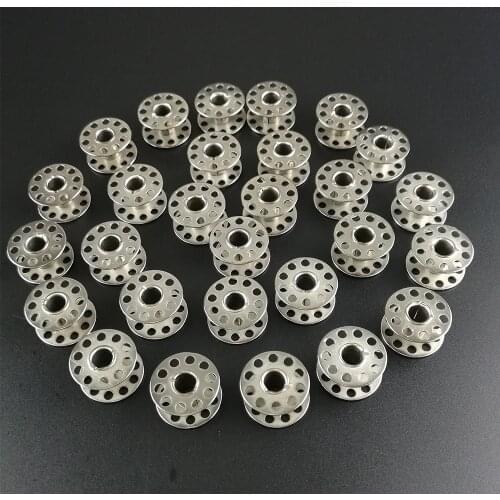 High Quality 30PCS Metal Bobbins Spool Sewing Craft Tool Stainless Steel Sewing Machine Bobbins Spool for Brother Janome Singer