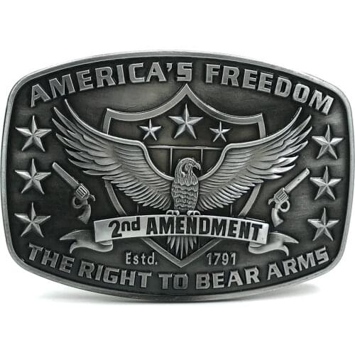 Western Cowboys Second Amendment Legacy Attitude Buckle