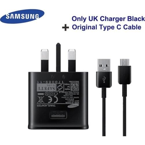 Samsung S10 S8 S9 Plus UK Fast Charger 15W Travel Adapter 9V1.67A Fast Charge Type-C USB Cable For Samsung S9 Note10 9 8 A50 A70