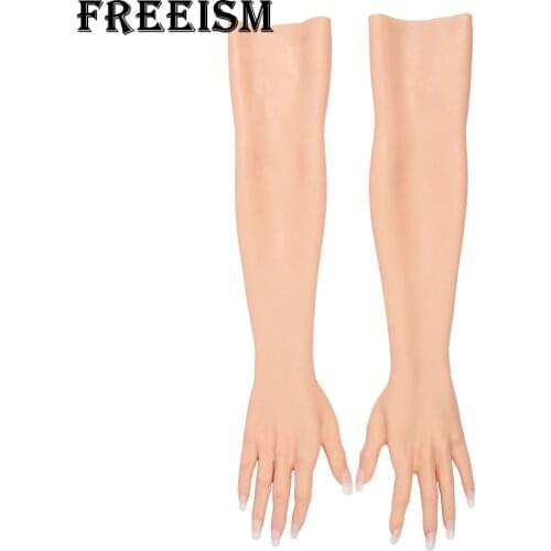 Artificial Silicone Glove Prosthetic Protect Cover Scars Highly Simulated Skin Pattern For Female Hand Injuries Hide