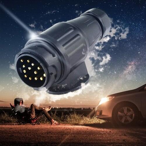 13Pin Trailer Plug Black Wiring Connector Caravans Socket Car Accessories 12V