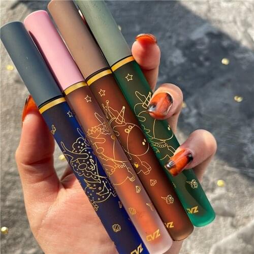 4PCS/SET Matte Lip Gloss Waterproof Long Lasting Moisturizer Lipstick Matte Velvet Lip Stick Lip Tint Sexy Color Lip Makeup