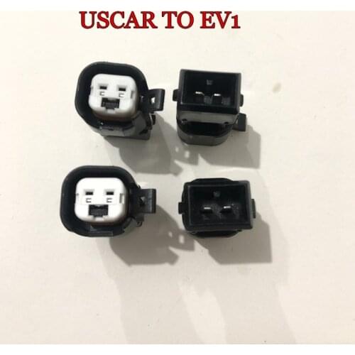 4pcs Solid type Uscar to ev1 adaptor ev1 to ev6 ev14 for bosch LS1 LS2 LS3 fuel injector connector