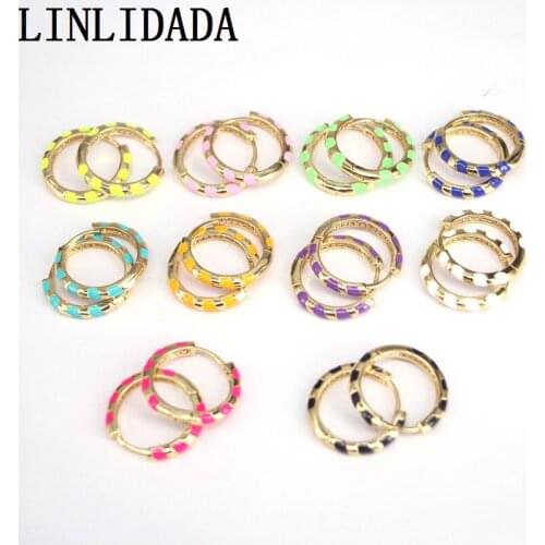 5Pairs New Fashion Gold Color Huggie Hoop Earrings for Women Circle Earrings Ename2020 Gifts
