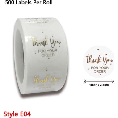 500pcs/lot Transparent Adhesive Seal Sticker Gifts Package Sealing Label" Thank You" Decorative Sealing Sticky