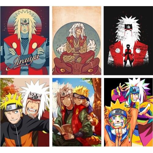 Jiraiya Naruto Anime Poster Prints Ero Sennin Wall Art Canvas Painting Cuadros for Living Room Bedroom Decoration Wall Picture