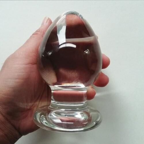 Large Crystal Butt Plug Big Pyrex Glass Anal Dildo Bead Fake Penis Adult Masturbate Anal Dilator Sex Toys for Women Vaginal Toys
