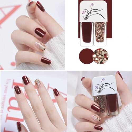 8ml Nail Polish No Odor Quick Drying Natural Water Based Twin No Bake Nail Tear Off Polish for Manicure Nail accessories