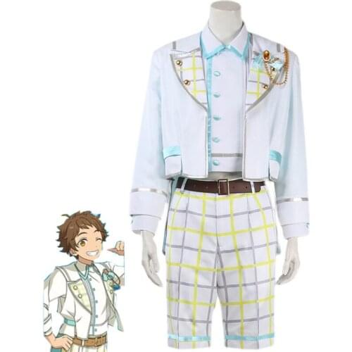 Game Ensemble Stars Music Love It Love It Tenma Mitsuru Cosplay Costume Halloween Carnival Uniforms Top Coat Pants Custom Made