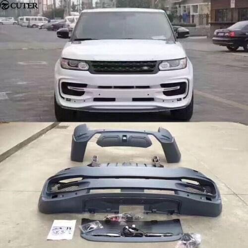 ST style Car body kit PP Unpainted front bumper rear bumper for Range Rover Sport 14-17