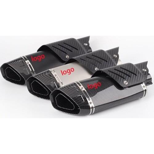 Moto 51mm Motorcycle Big Four Corners Exhaust Pipe Muffler With Carbon Fiber Cover For R3 R15 V3 Y15 LC135 RS150